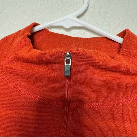 Ibex woolies 150 weight 1/4 zip 100% wool baselayer orange Size Large - Picture 4 of 4